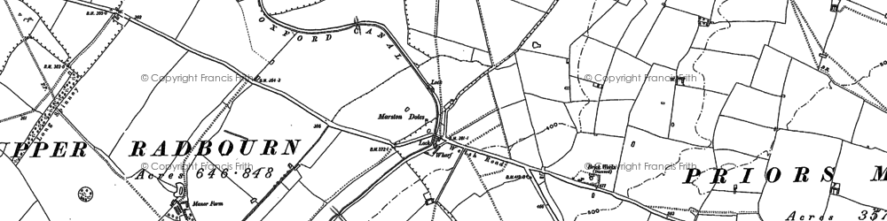 Old map of Marston Doles in 1885