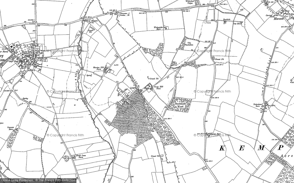 Old Map of Marston Hill, 1876 - 1901 in 1876