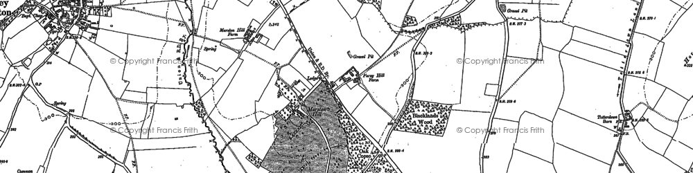 Old map of Marston Hill in 1876