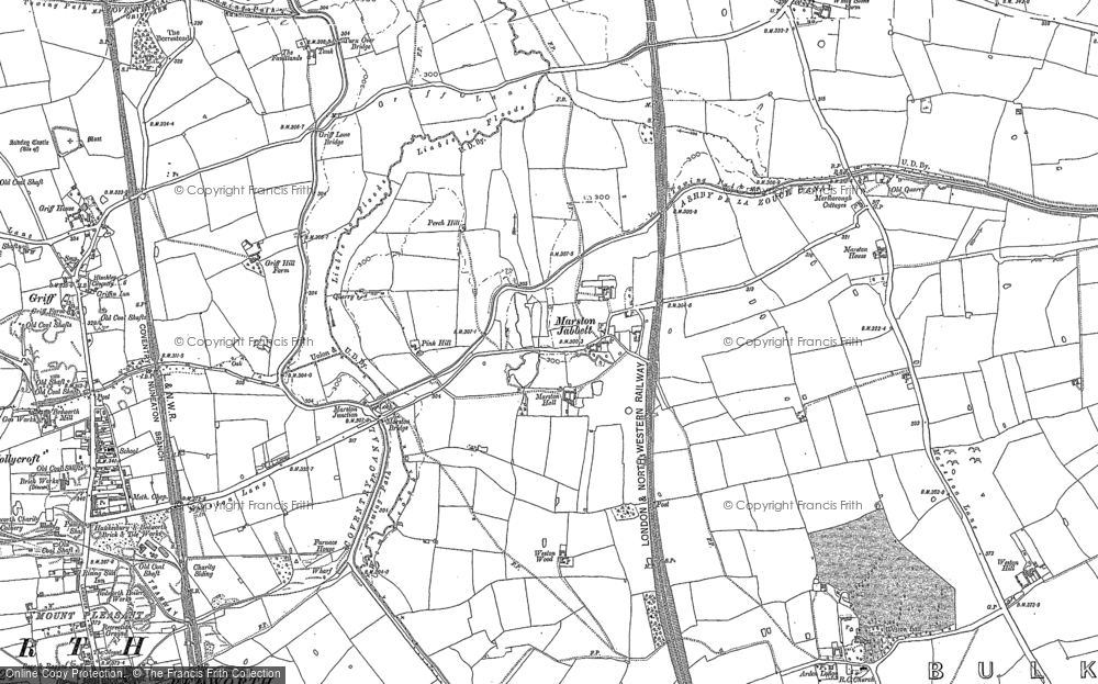 Old Map of Marston Jabbett, 1886 in 1886