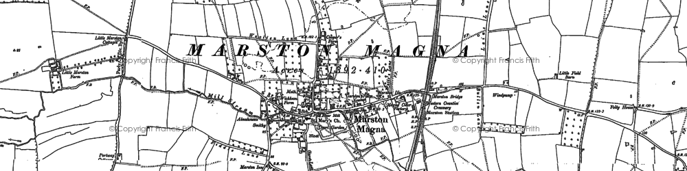 Old map of Parkway in 1885