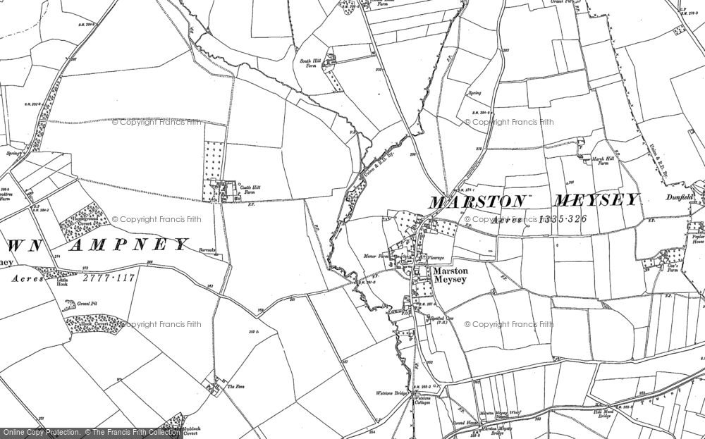 Old Map of Marston Meysey, 1898 - 1901 in 1898