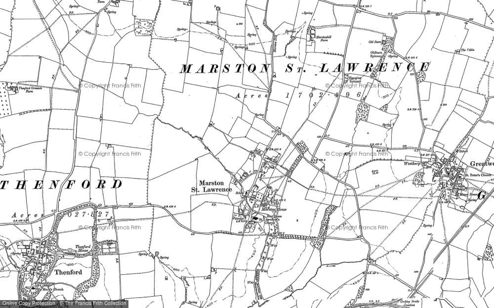 Old Map of Marston St Lawrence, 1883 - 1899 in 1883