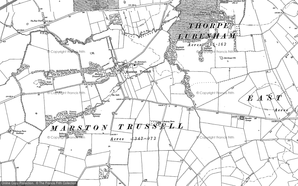 Old Map of Marston Trussell, 1899 in 1899