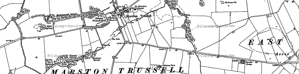 Old map of Marston Trussell in 1899