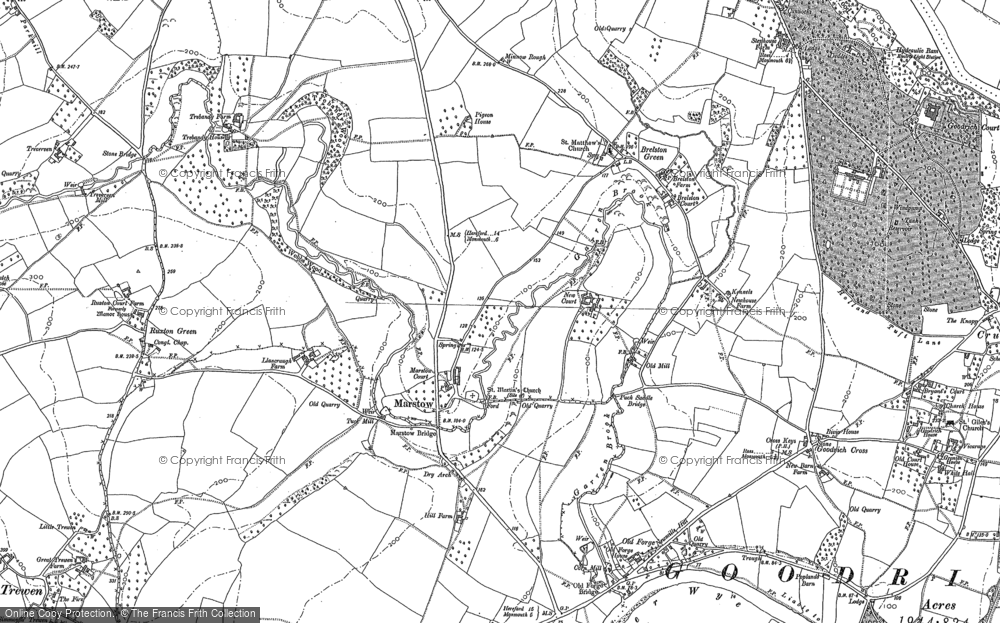 Old Map of Historic Map covering Ruxton Green in 1887