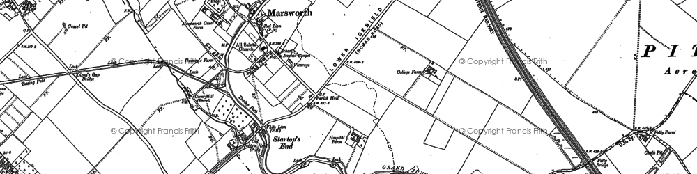 Old map of Marsworth in 1923