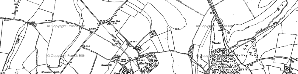 Old map of Botley Down in 1899