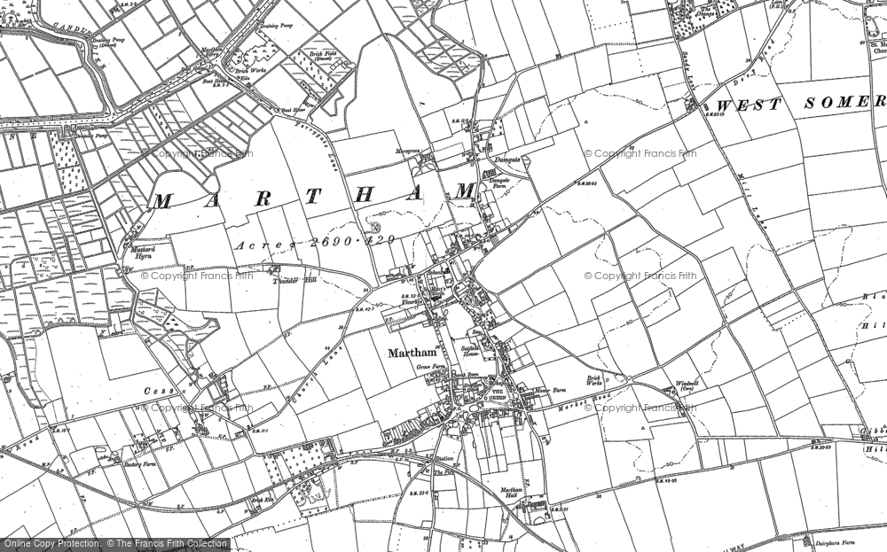 Old Map of Martham, 1883 - 1905 in 1883