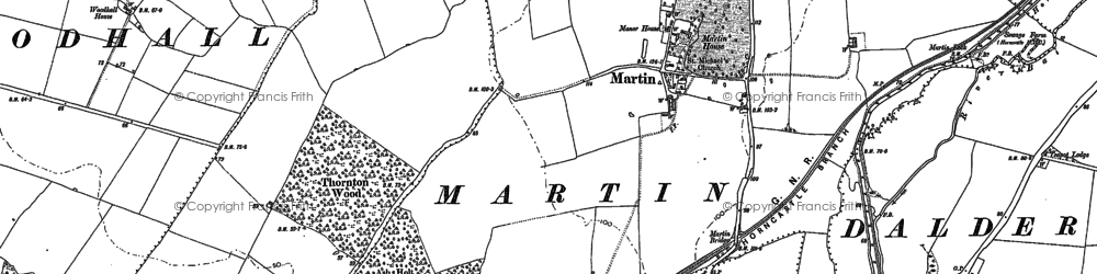 Old map of Martin in 1887