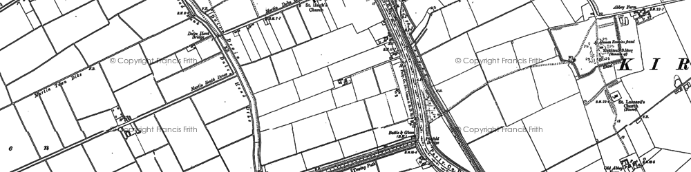 Old map of Martin Dales in 1887