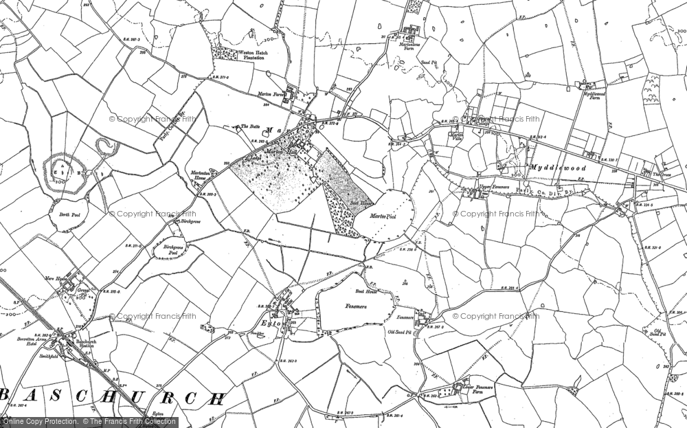 Old Map of Marton, 1880 in 1880