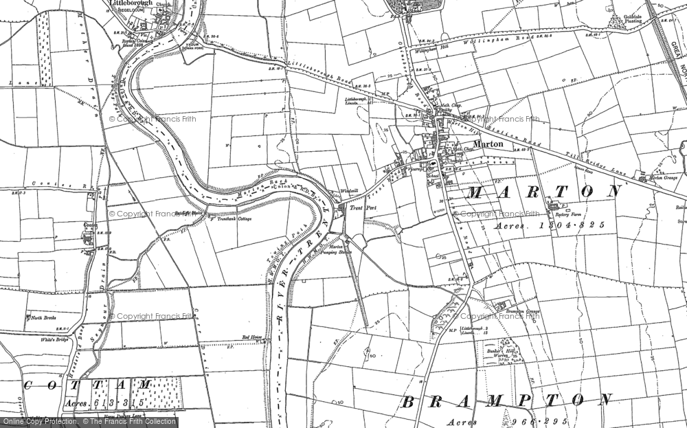 Old Map of Marton, 1885 - 1898 in 1885