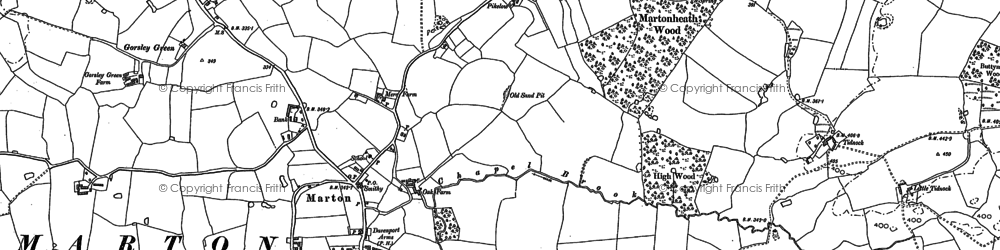 Old map of Marton in 1897