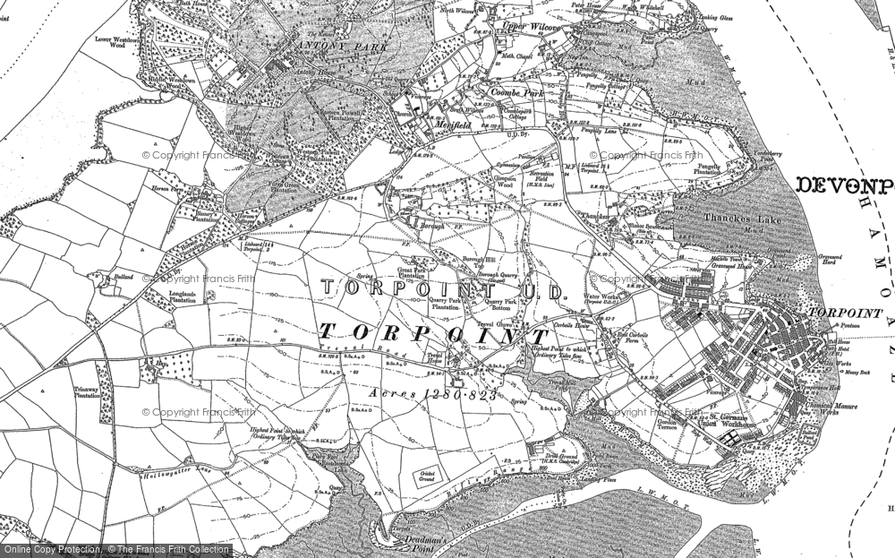 Old Map of Maryfield, 1883 - 1905 in 1883