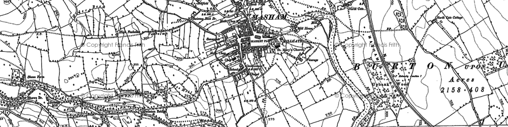 Old map of Masham in 1890