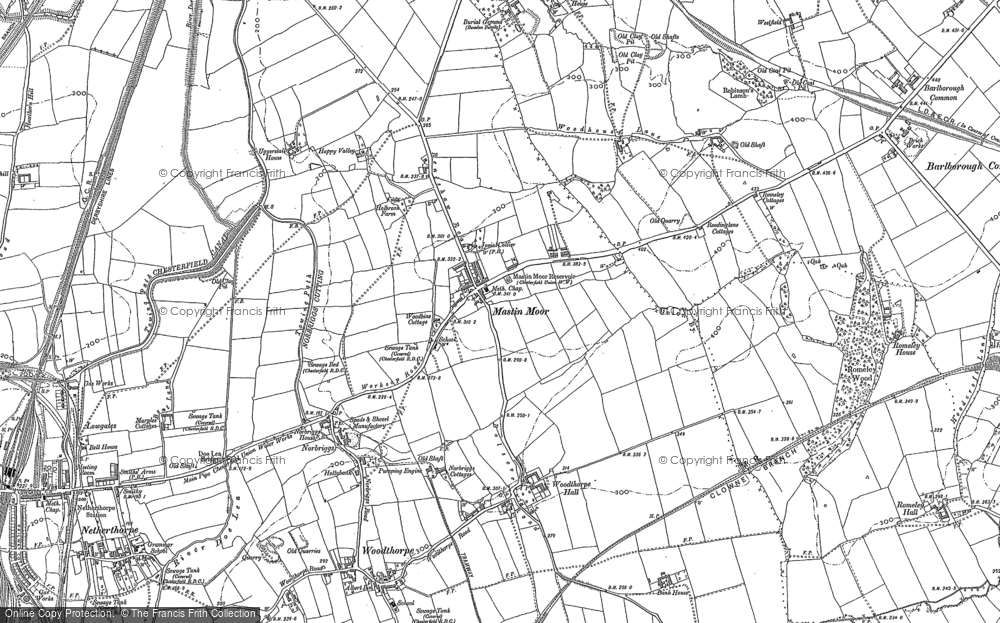 Old Map of Mastin Moor, 1876 - 1897 in 1876