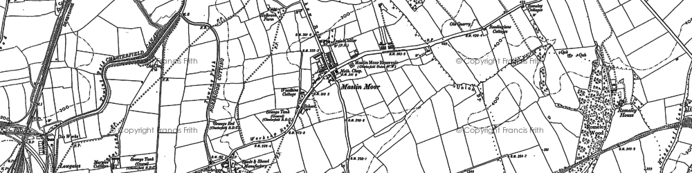 Old map of Mastin Moor in 1876