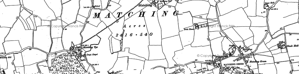Old map of Matching in 1895
