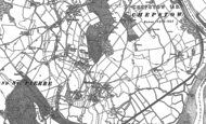 Old Map of Mathern, 1900