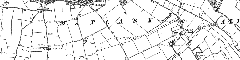 Old map of Barningham Hall in 1885