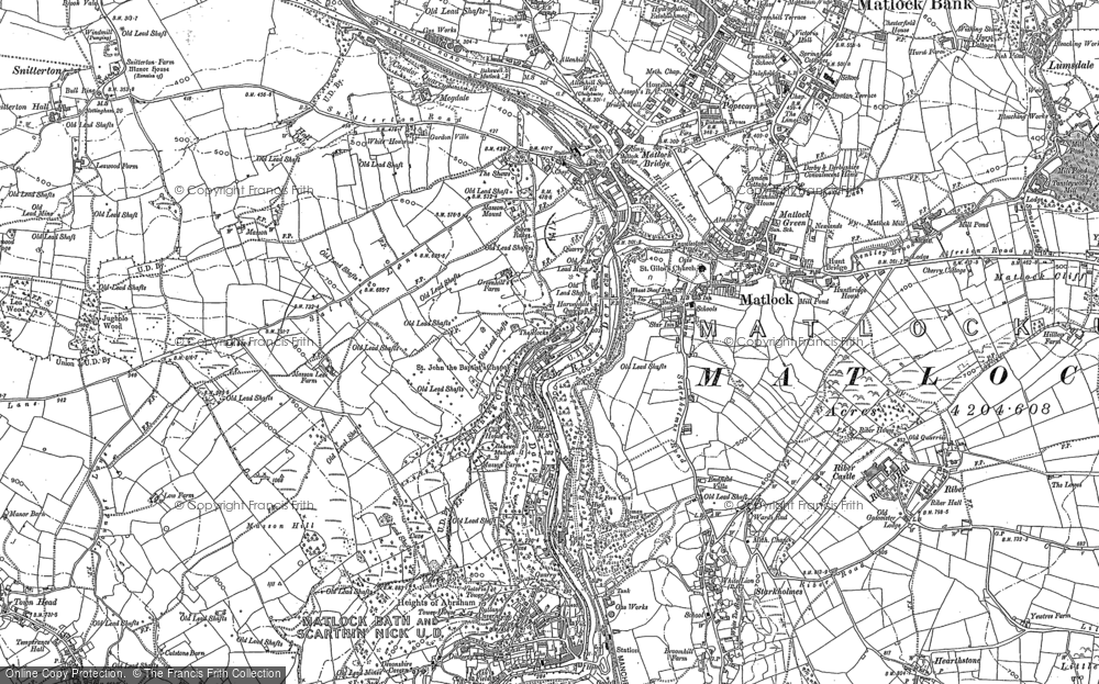 Old Map of Matlock, 1879 - 1898 in 1879