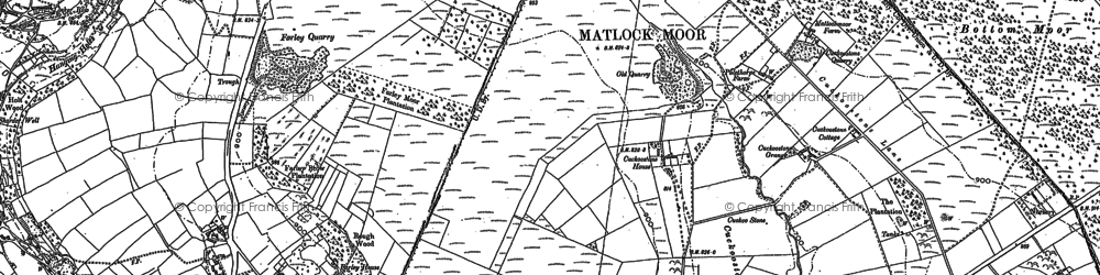 Old map of Matlock Moor in 1879