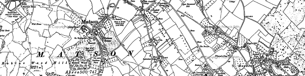 Old map of Matson in 1883