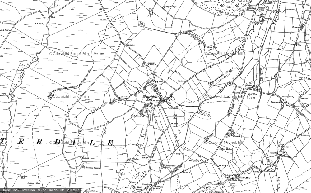 Old Map of Matterdale End, 1898 in 1898