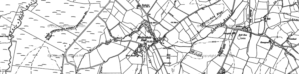Old map of Matterdale End in 1898