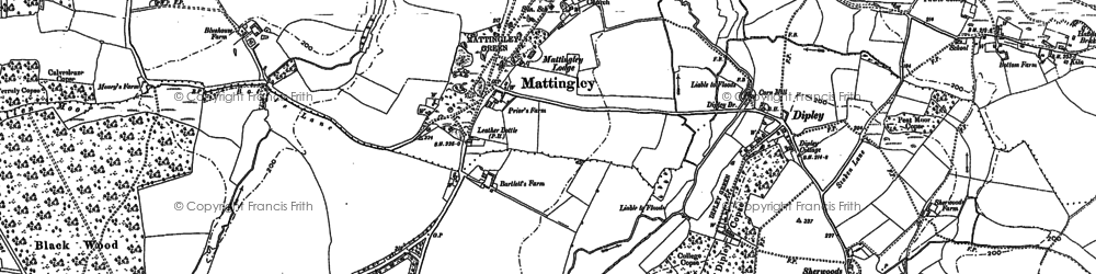 Old map of Mattingley in 1894