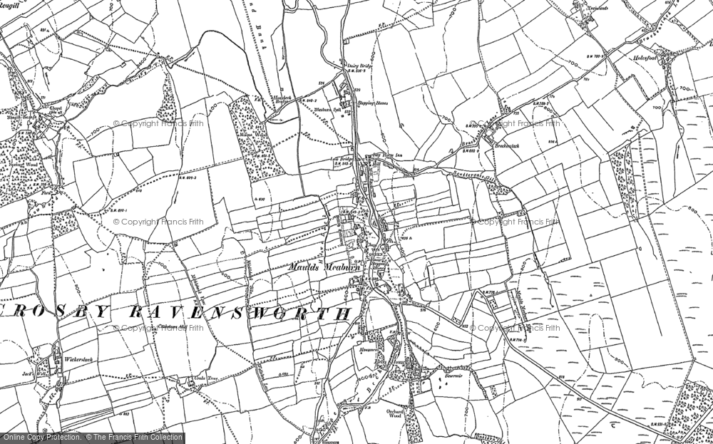 Old Map of Historic Map covering Bridgedale Brow in 1897
