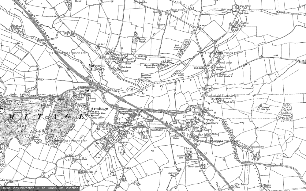 Old Map of Mavesyn Ridware, 1881 - 1882 in 1881