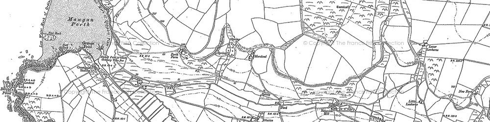 Old map of Mawgan Porth in 1906