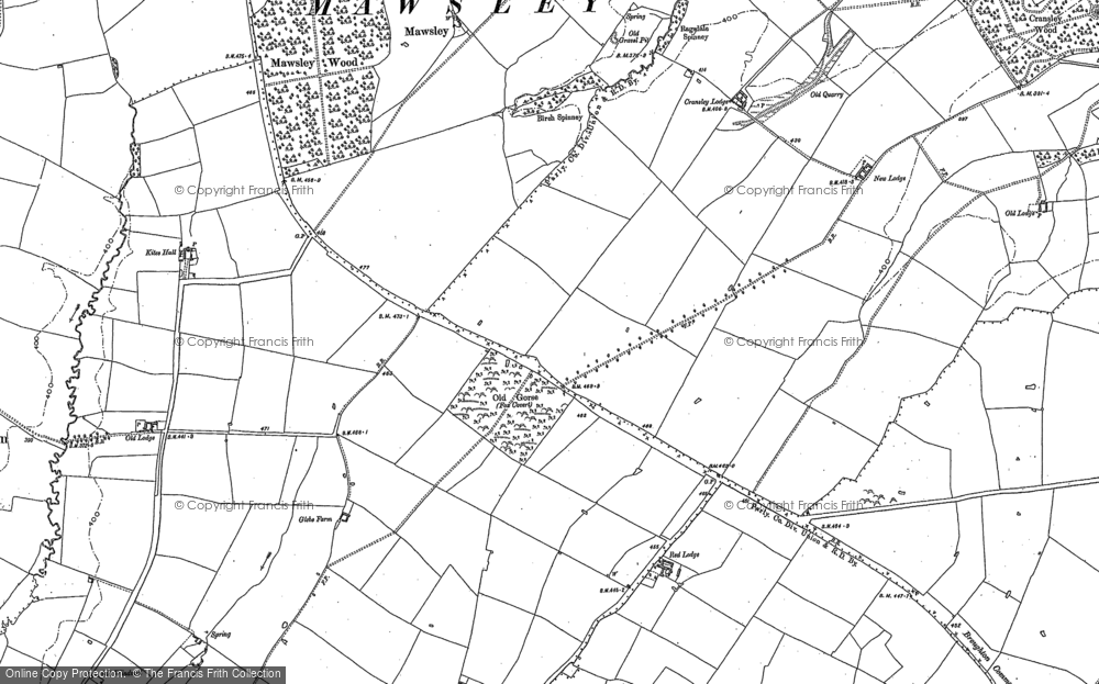 Old Map of Mawsley Village, 1884 in 1884