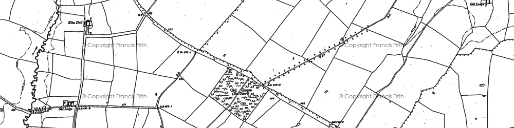Old map of Old Poor's Gorse in 1884
