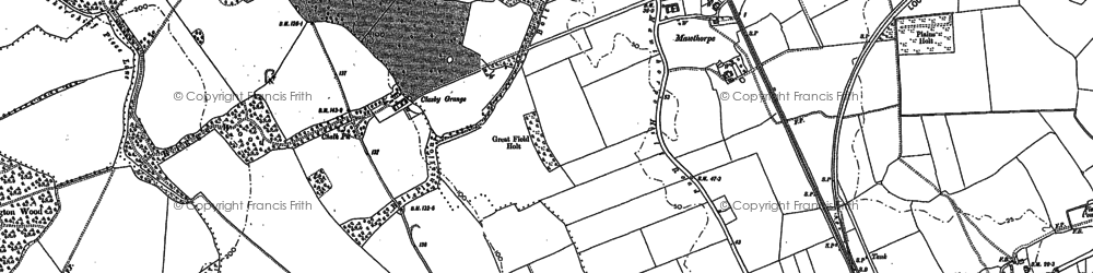 Old map of Mawthorpe in 1887