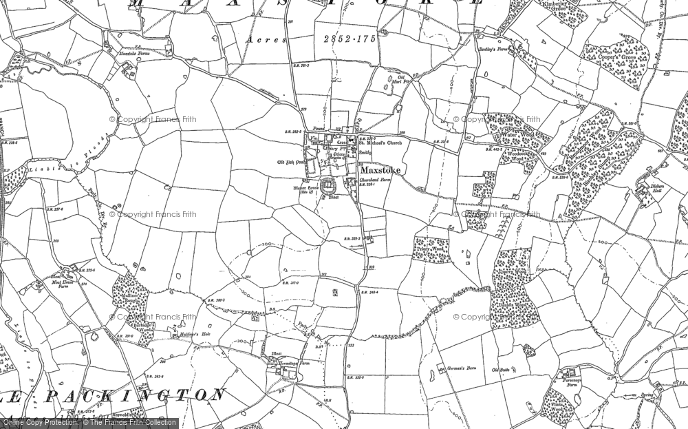 Old Map of Maxstoke, 1886 in 1886