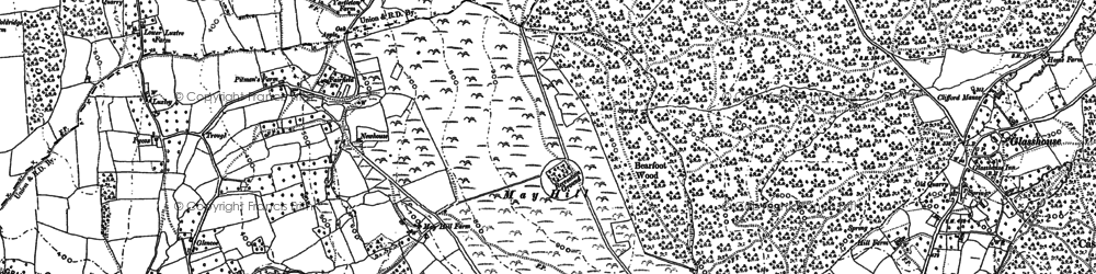 Old map of Brights Hill in 1882