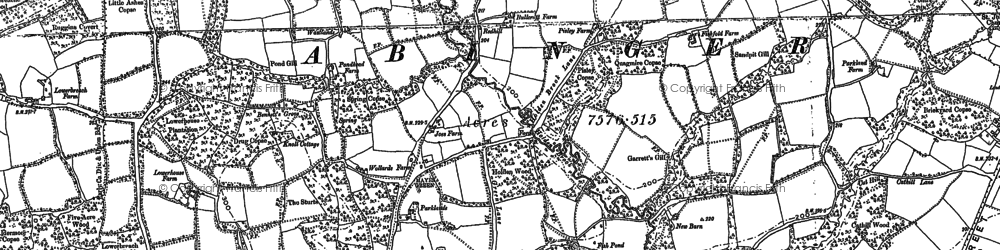 Old map of Mayes Green in 1913