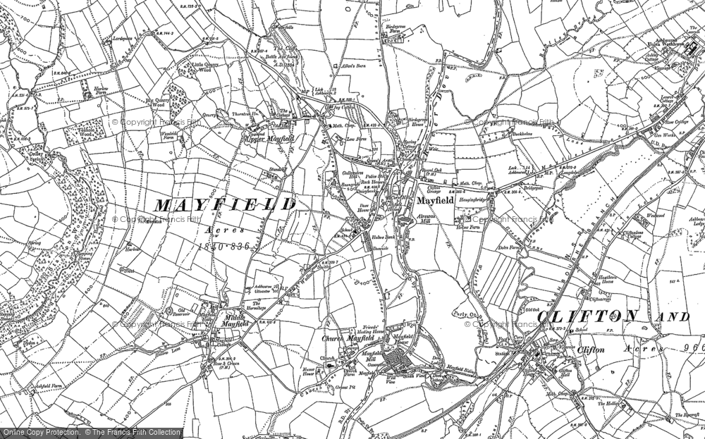 Old Map of Mayfield, 1880 - 1898 in 1880