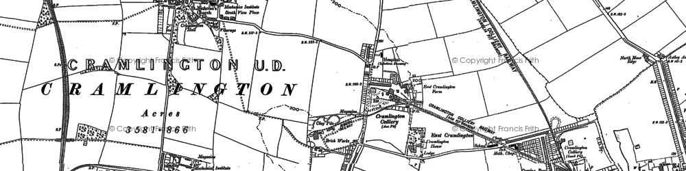 Old map of Eastfield in 1895