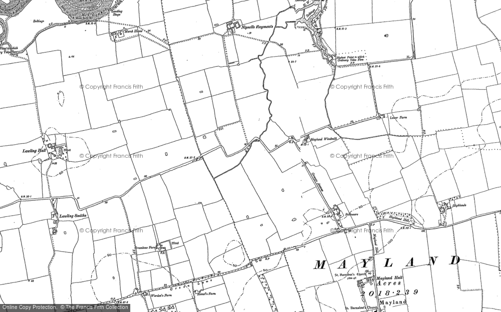 Old Map of Historic Map covering Bovill Uplands in 1895