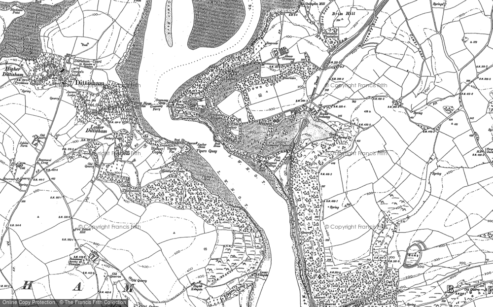 Old Map of Maypool, 1885 - 1938 in 1885