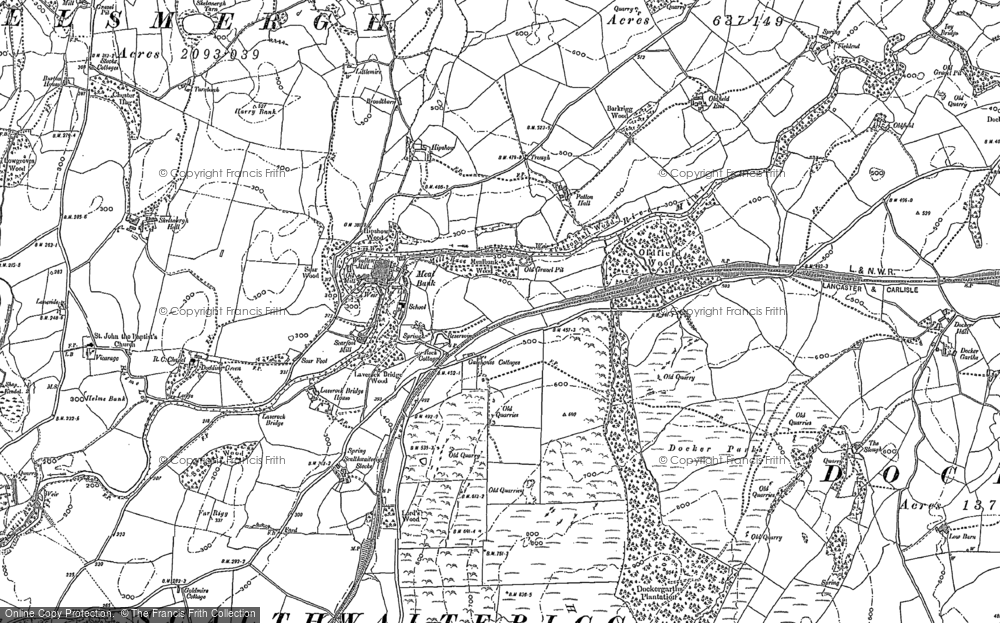 Old Map of Historic Map covering Benson Knott in 1897