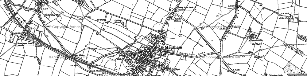 Old map of Measham in 1882