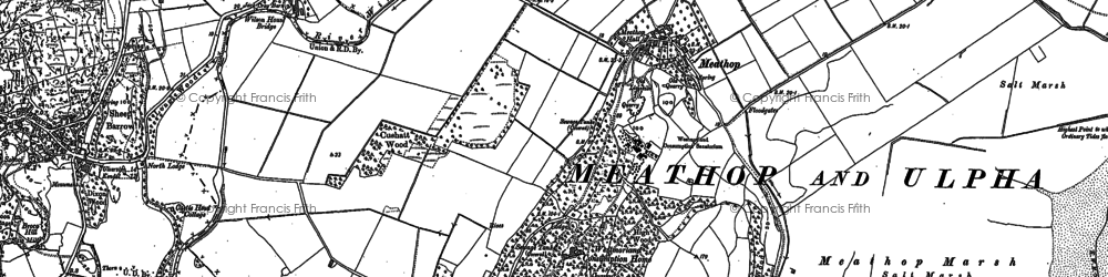 Old map of Meathop in 1911