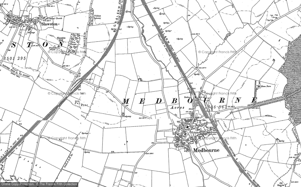 Old Map of Medbourne, 1899 - 1902 in 1899