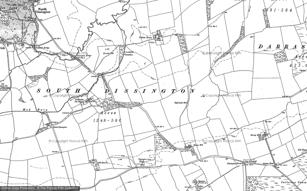Old Map of Medburn, 1895 in 1895