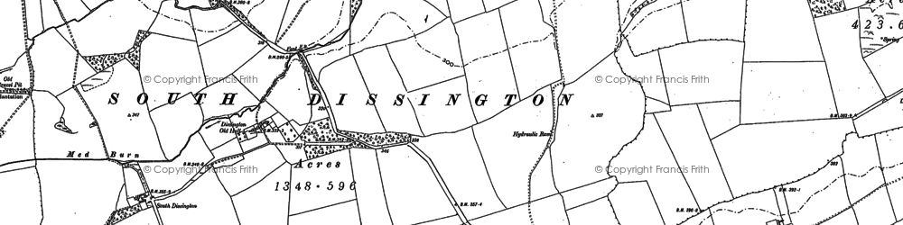 Old map of Medburn in 1895
